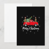 kerstboom met kerstmis Truck Vizsla Dog Chris Kaart (Voorkant / Achterkant)