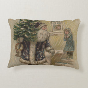 kerstboom met kerstsneeuw accent kussen