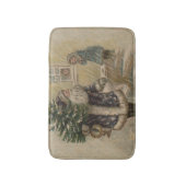  kerstboom met kerstsneeuw badmat (Voorkant Verticaal)