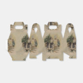 kerstboom met kerstsneeuw bedankdoosjes (Uitgevouwen)