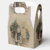 kerstboom met kerstsneeuw bedankdoosjes (Geopend)