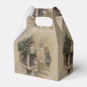 kerstboom met kerstsneeuw bedankdoosjes (Voorkant Zijde)