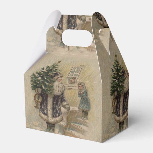 kerstboom met kerstsneeuw bedankdoosjes (Voorkant Zijde)