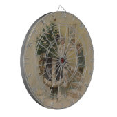 kerstboom met kerstsneeuw dartbord (Voorkant Links)