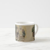  kerstboom met kerstsneeuw espresso kop (Voorkant rechts)