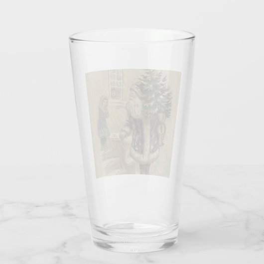  kerstboom met kerstsneeuw glas (Achterkant)