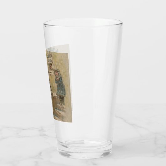  kerstboom met kerstsneeuw glas (Links)