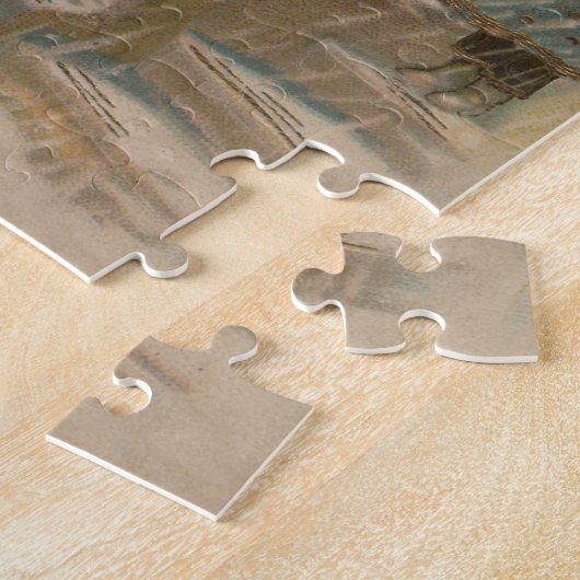  kerstboom met kerstsneeuw legpuzzel (Zijkant)