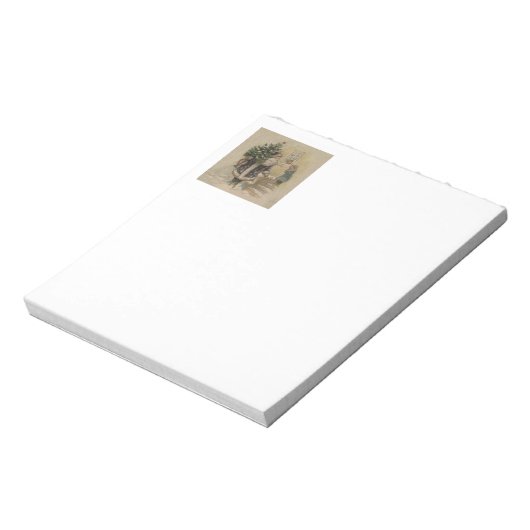  kerstboom met kerstsneeuw notitieblok (Linkerzijde)