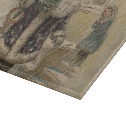 kerstboom met kerstsneeuw snijplank (Hoek)