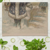 kerstboom met kerstsneeuw theedoek (Gevouwen)