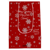 Kerstboom met kerstwoorden medium cadeauzakje (Achterkant)