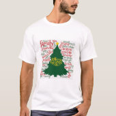 Kerstboom met kerstwoorden t-shirt (Voorkant)
