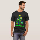 Kerstboom met kleurrijke game controllers t-shirt (Voorkant volledig)