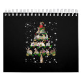 Kerstboom met konijn, bedekt door vlieglicht kalender (Hoes)