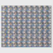 Kerstboom met konijn cadeaupapier (Vlak)