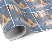 Kerstboom met konijn cadeaupapier (Rol Hoek)