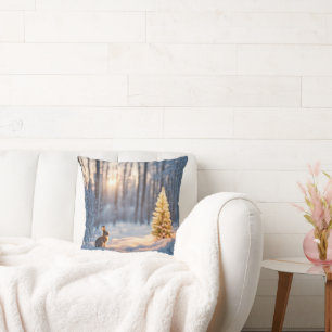 Kerstboom met konijn kussen