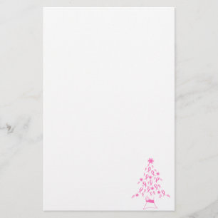 Kerstboom met konijnenborstkanker briefpapier