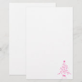 Kerstboom met konijnenborstkanker briefpapier (Voorkant / Achterkant)