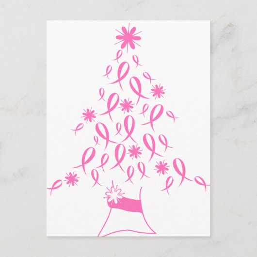 Kerstboom met konijnenborstkanker feestdagenkaart (Voorkant)