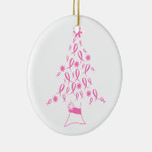 Kerstboom met konijnenborstkanker keramisch ornament (Rechts)
