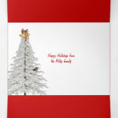 kerstboom met lichte touwtjes drieluik wenskaart (Binnenkant midden)