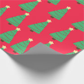 Kerstboom met Lichtjes Patroon Cadeaupapier (Hoek)