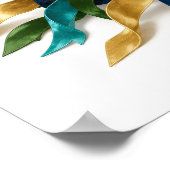 Kerstboom met linten poster (Hoek)