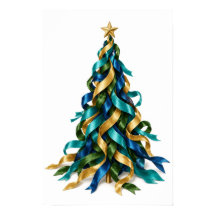 Kerstboom met linten