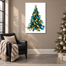 Kerstboom met linten