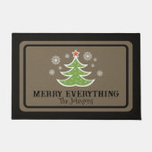 Kerstboom met Merry Everything Persoonlijk Deurmat (Voorkant)