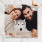 Kerstboom met minimale Folie Bedankjes Labels (Achterkant)