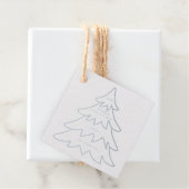 Kerstboom met minimale Folie Bedankjes Labels (Met doos)