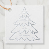 Kerstboom met minimale Folie Bedankjes Labels (Voorkant)