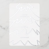 Kerstboom met minimale Folie Folie Feestdagenkaart (Voorkant)