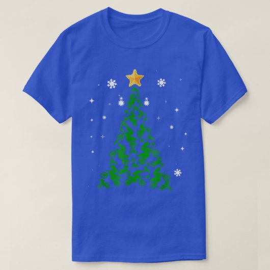 Kerstboom met motocross-oversteekpenningen t-shirt (Design voorkant)