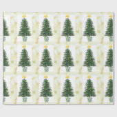 Kerstboom met muzieksymbolen in gemarmerd Lijst Cadeaupapier (Vlak)