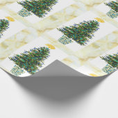 Kerstboom met muzieksymbolen in gemarmerd Lijst Cadeaupapier (Hoek)