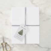 Kerstboom met ornamenten cadeaulabel (Met Touw)