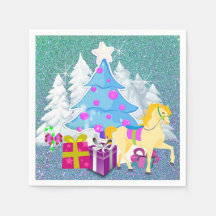 Kerstboom met paardenpest en cadeautjes FAUX Glitt