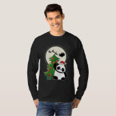 kerstboom met Panda-kerstcadeau T-shirt (Voorkant volledig)