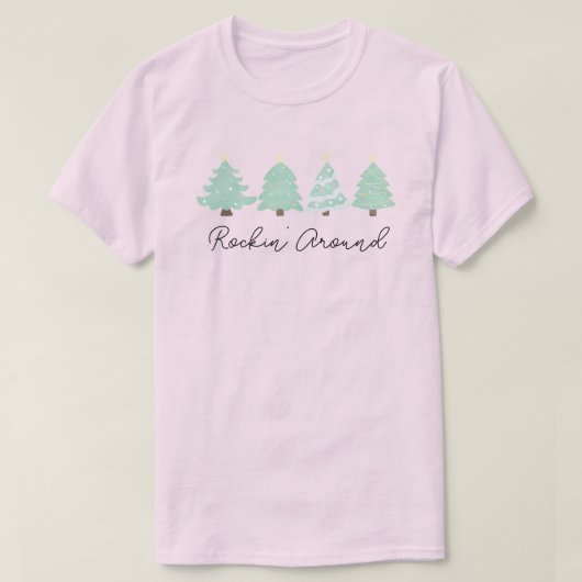 Kerstboom met pasta-Waterverf Unisex T-shirt (Design voorkant)