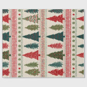 Kerstboom met patroon cadeaupapier (Vlak)