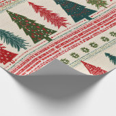 Kerstboom met patroon cadeaupapier (Hoek)