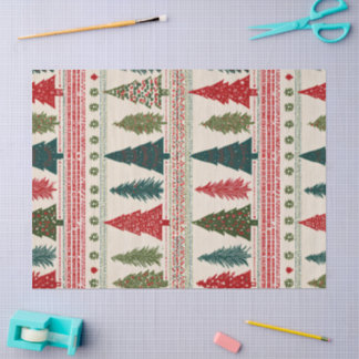 Kerstboom met patroon tissuepapier