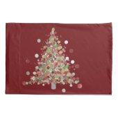 Kerstboom met polka stippen vakantie kussensloop (Achterkant)