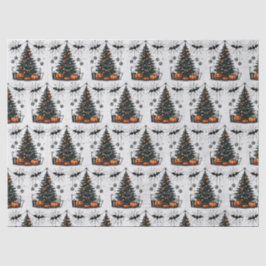 Kerstboom met pompoen voor de feestdagen tissuepapier