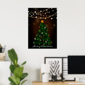 Kerstboom met Poster van snaarverlichting (Thuiskantoor)