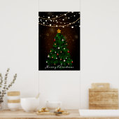 Kerstboom met Poster van snaarverlichting (Keuken)